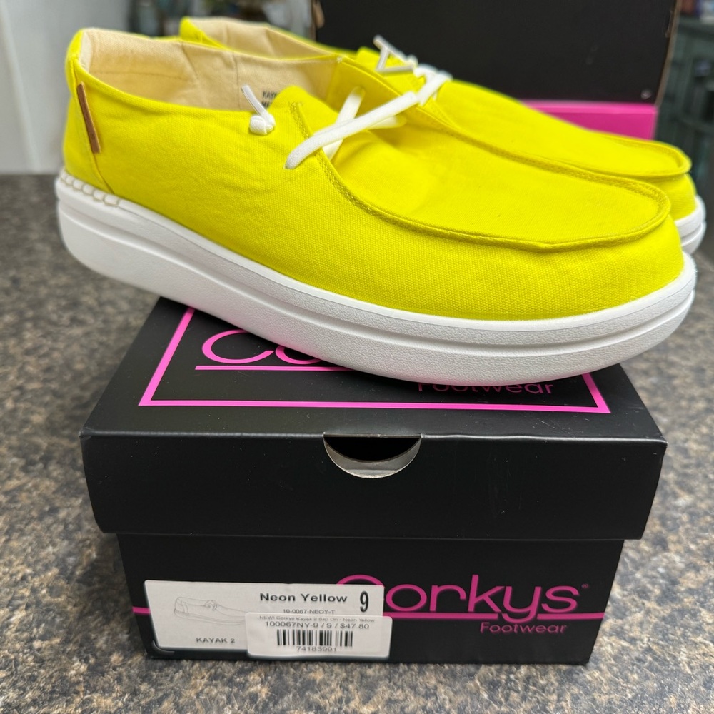 Corkys Vibrant Yellow Slip-Ons